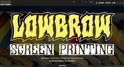 lowbrowscreenprinting.com